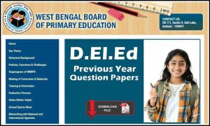 West Bengal DElEd Previous Year Question Papers PDF