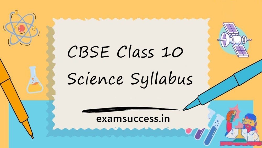 CBSE Class 10 Science Syllabus, cbse class 10 science syllabus marks distribution, cbse class 10 science syllabus chapter wise weightage