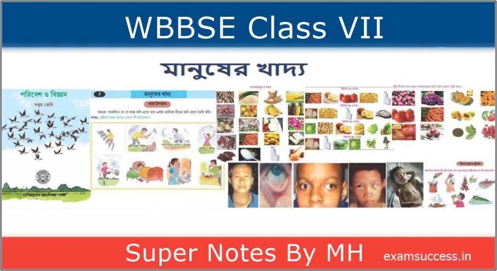 WBBSE Class 7-8 Science Human Food