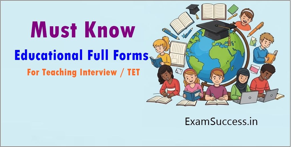Common Full Forms of Educational Abbreviation