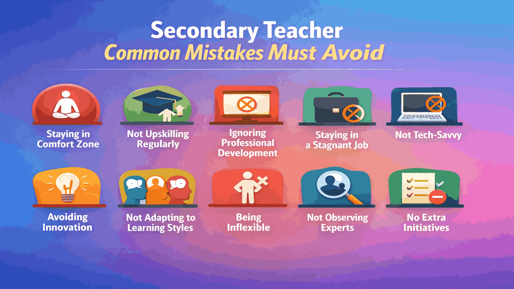 Secondary teacher common mistakes must avoid infographic