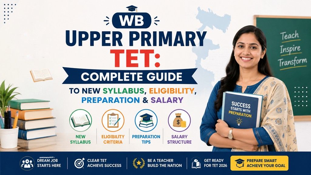 WB Upper Primary TET complete guide covering the new syllabus, eligibility criteria, exam preparation strategy, and salary details for aspiring teachers in West Bengal.